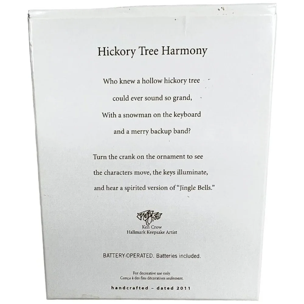 Hallmark Keepsake Ornament Hickory Tree Harmony‎ 2011 Snowman Light Sound Motion
